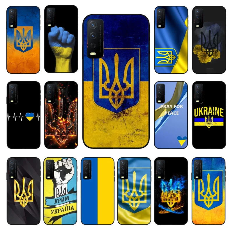 

Phone Case For VIVO Y31 Y21 Y70 Y21S Y20S Y72 Y35 Y11 Y53S Y33S Y55 Y76 Y51 Y11S Y01 Y1S Y91C Y91i Ukraine Flag Case Funda Capa
