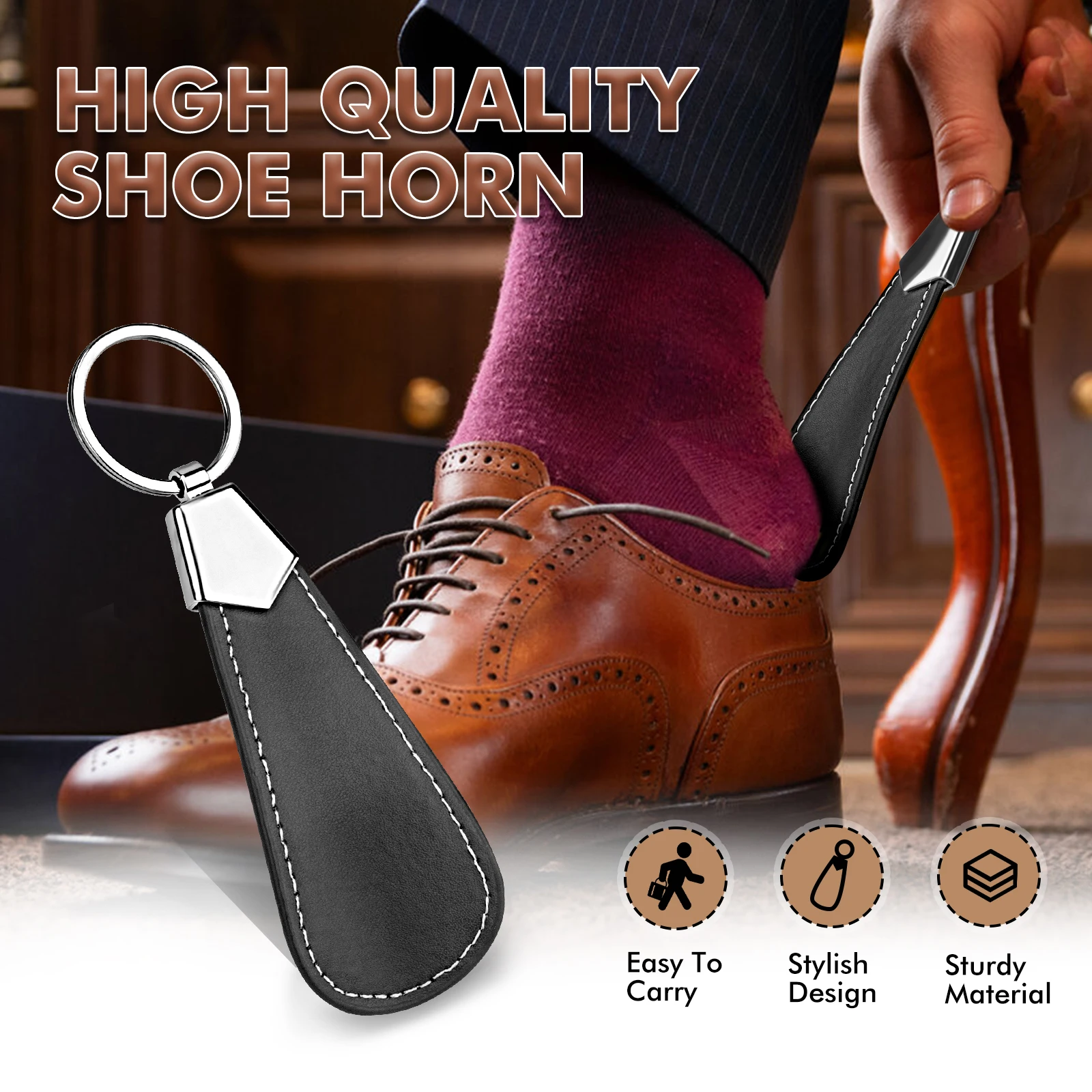 Мини-портативный рожок для обуви ZOMAKE модный аксессуар из твердой нержавеющей