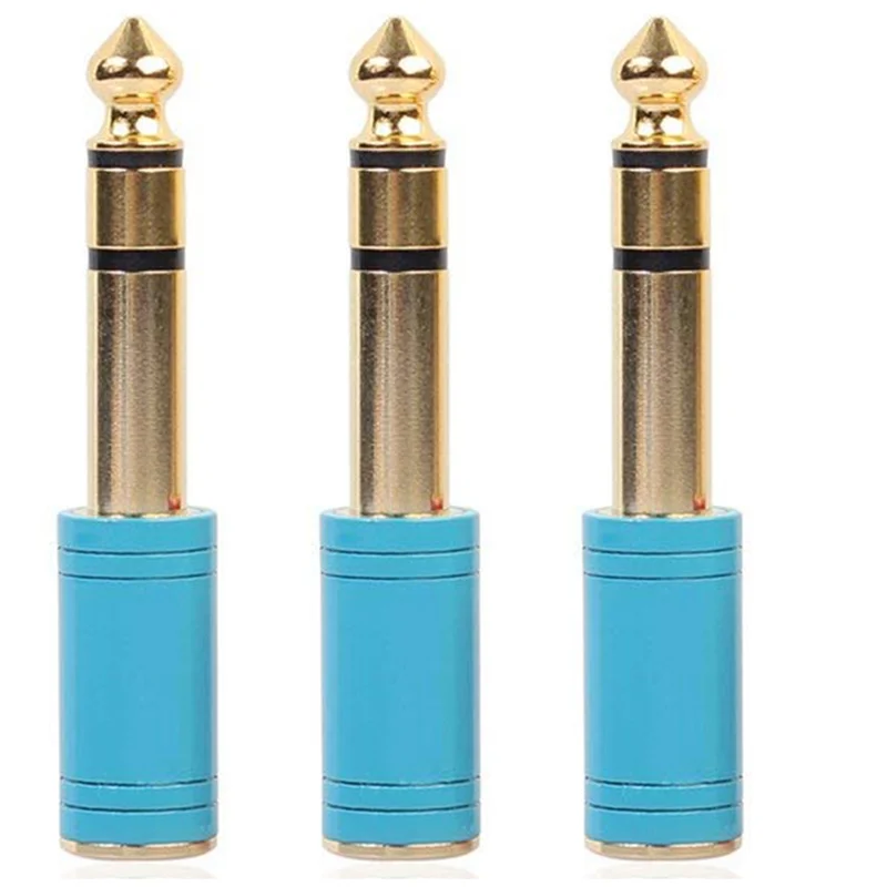 

3Pcs 6.5mm 6.35mm 1/4Inch Male to 3.5mm 1/8Inch Female Jack Stereo Headphone AUX Cable Audio Adapter Plug
