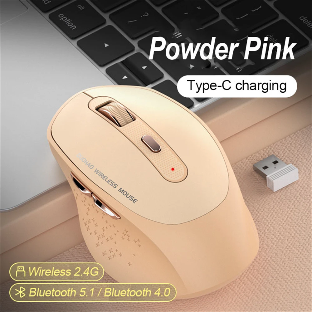 

2.4Ghz Wireless Mouse Rechargeable Ergonomic Mice USB Receiver Computer Bluetooth Mouse Optical Mice Computer Peripheral
