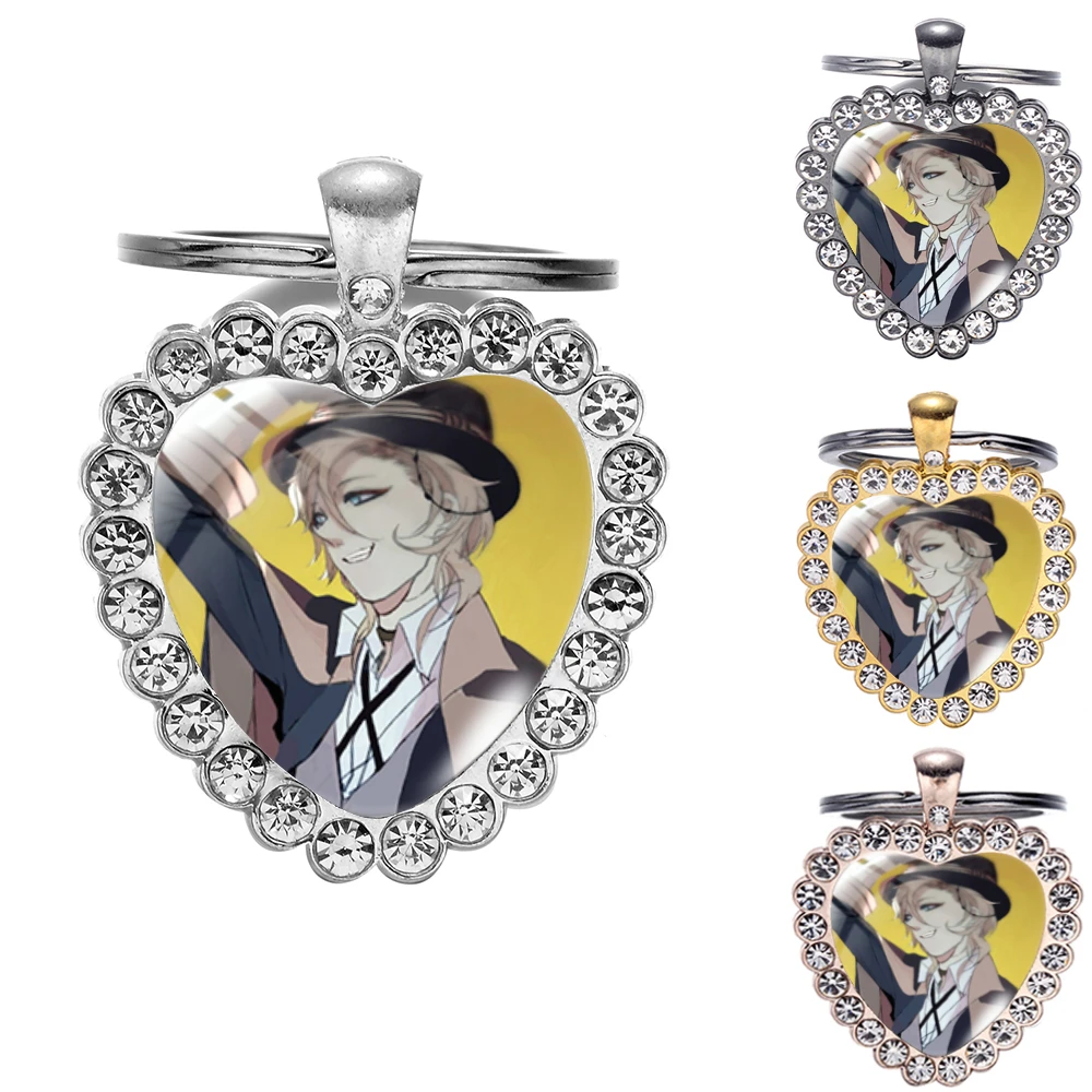 Модный Аниме Bungou бродячие собаки брелок дазай Осаму накахара чуя стеклянный