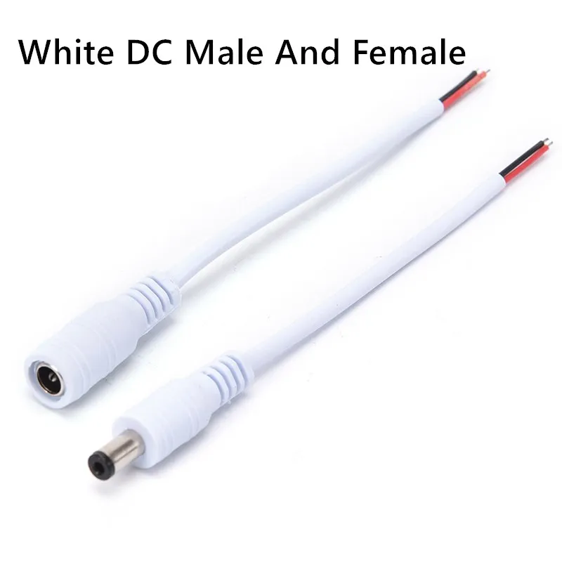 

1/5/10 шт. DC штекер и гнездо, кабель питания, провод 5,5x2,1 мм, разъем адаптера, клеммы для CCTV, одноцветная светодиодная лента
