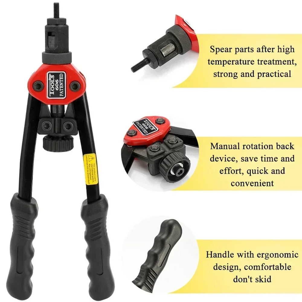 Клепальные гайки трудосберегающая гайка 12-дюймовая заклепочная машина двойной