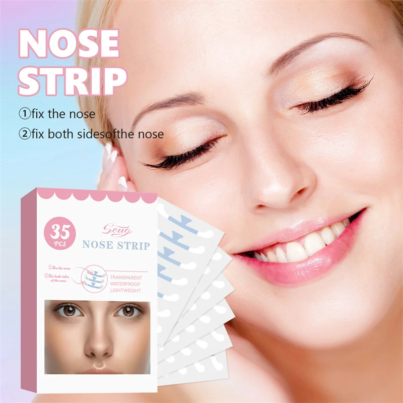 35pcs Cosplay Special Nose Shrink Strips Small Narrow Thin Invisible Beauty Shrinking Wing Stickers
