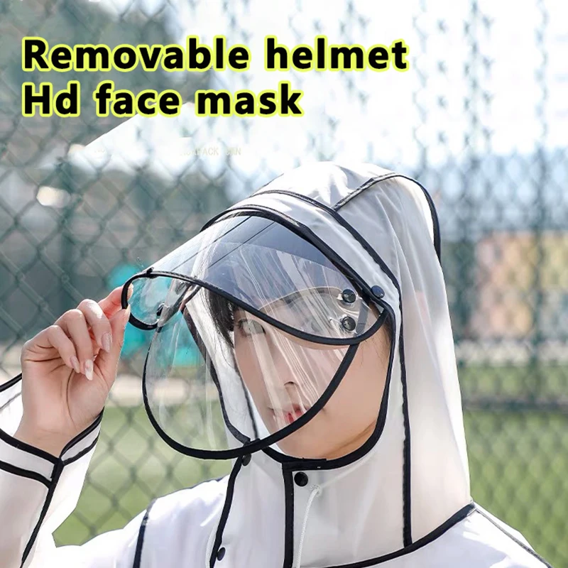 Lightweight Women Men Long Raincoat Fashion Adults Riding Motorcycle Rain Poncho Outdoor Hiking Camping Fishing Jacket Wear