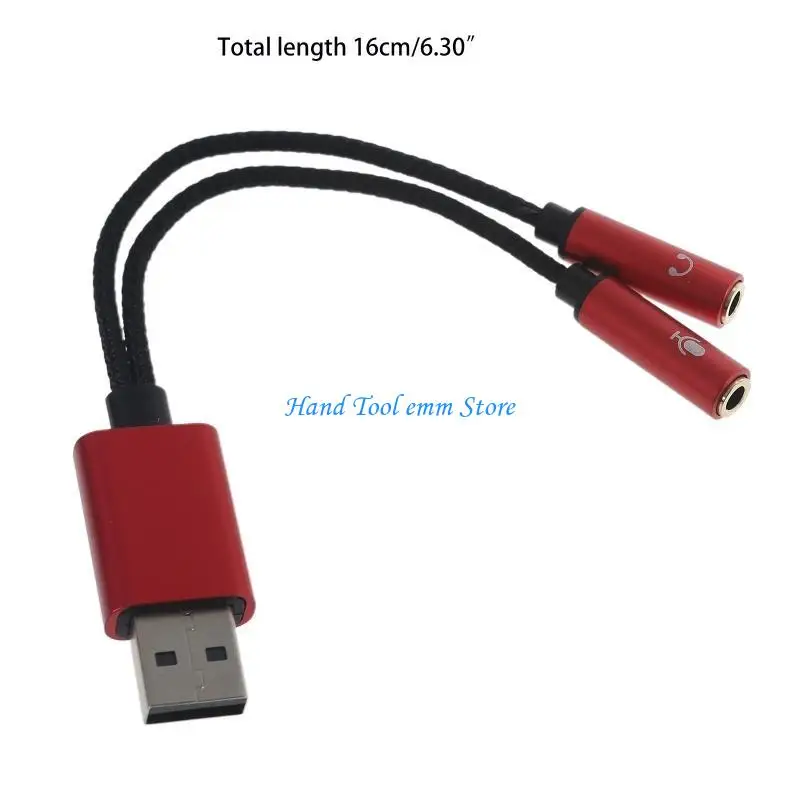 H37F Звуковая карта USB 3,5 мм Aux Аудио адаптер «папа» на 2 «мама» адаптер стереоразъема (art.: 3920daaf8543c) - 3920daaf8543c