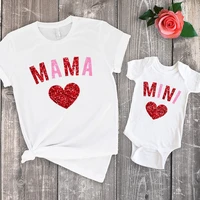 pink mama mini matching shirts valentines day kid gifts mother daughter shirts matching outfits mommy and me valentines day tee