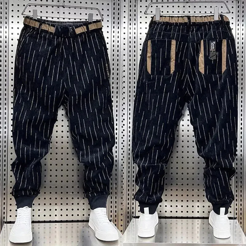 

Fashion Harem Pants Striped Hip Hop Streetwear High Quality Unique Brand Trousers New in Cotton Joggers Sweatpants