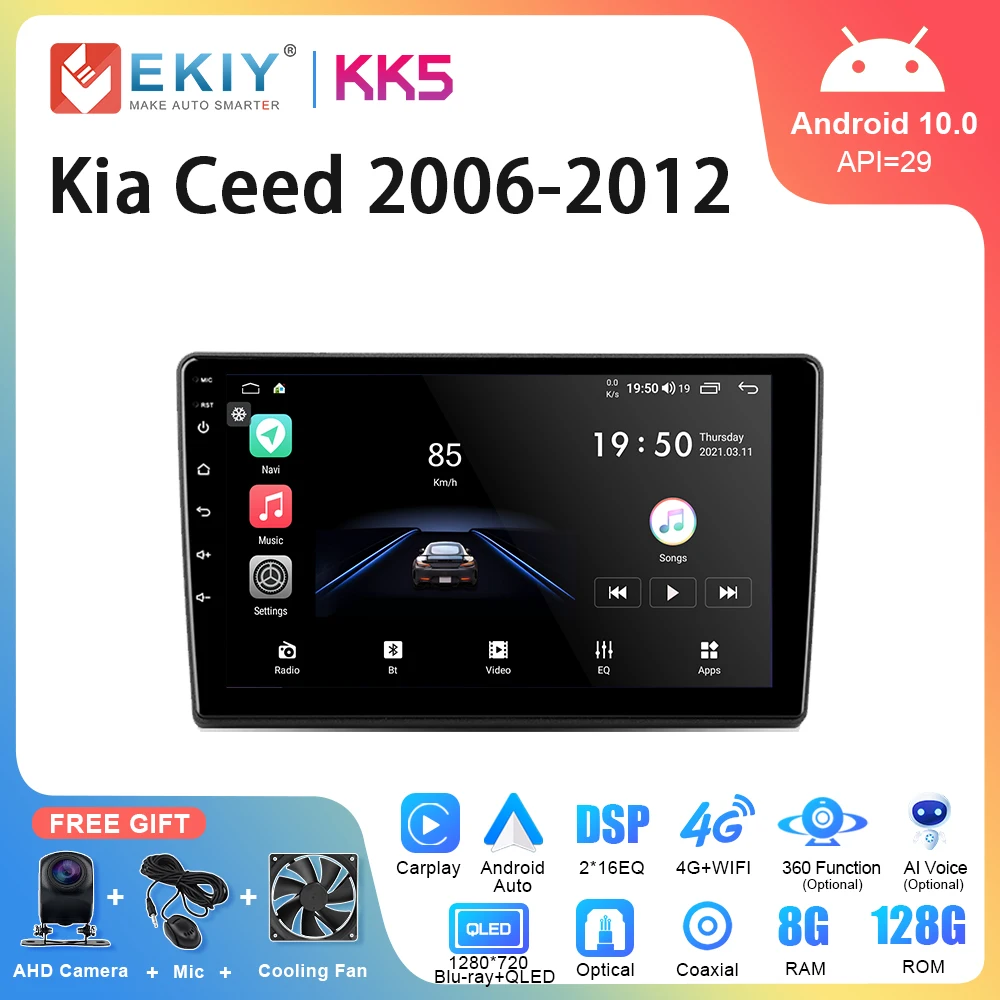 

EKIY KK5 Car Radio Android 10 Multimedia Player For Kia Ceed 2006-2012 AI Voice GPS Bluetooth Multimedia Video Player Head Unit