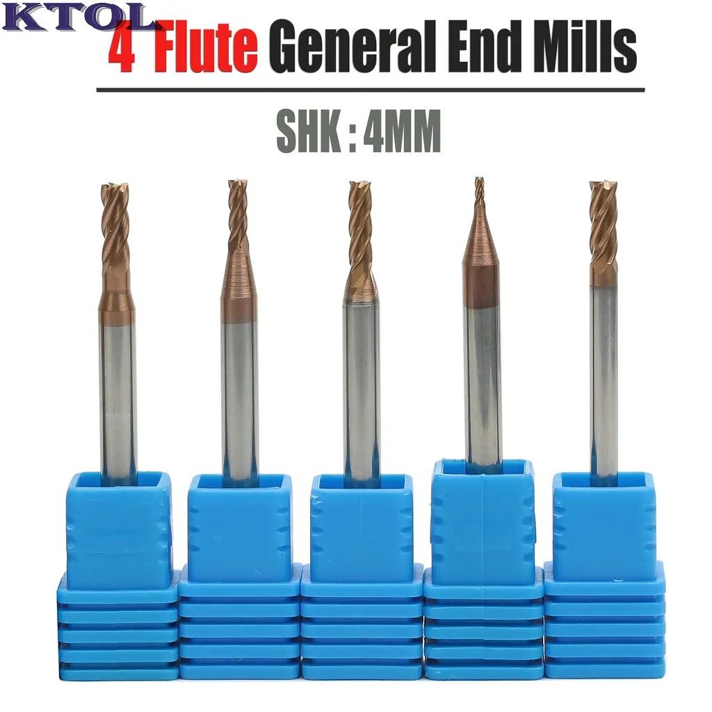 

Shank 3-4mm 4 Flute CNC Router Bit Tungsten Carbide Tool for Steel Side Slot Milling Profiling HRC50 Spiral Micro Endmill Cutter