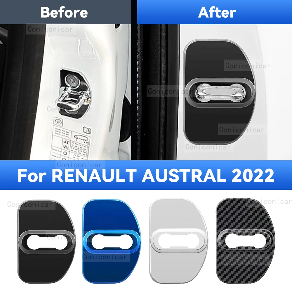 Защитная крышка для автомобильного дверного замка из нержавеющей стали RENAULT AUSTRAL