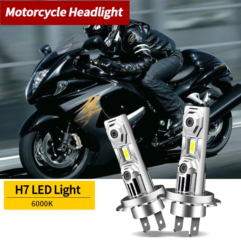 

Светодиодные фары H7 6000K для мотоцикла Suzuki GSX1300R Hayabusa 1999-2009 2010 2011 2012 2013 2014 2015 2016-2018, белый, 30 Вт