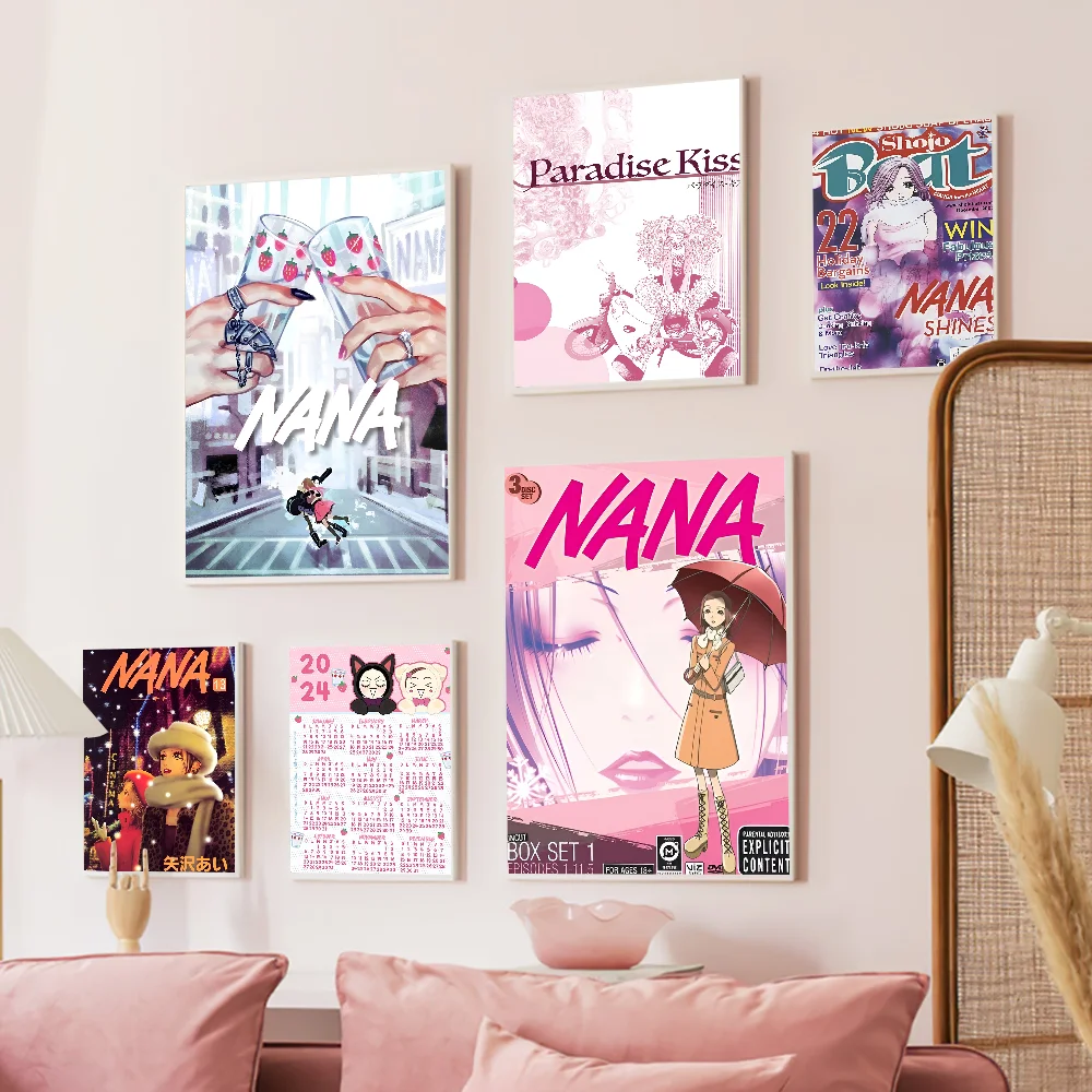 Японское классическое аниме NANA DIY липкий постер ретро наклейка из крафт-бумаги