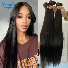 24 28 Inch Straight Human Hair Bundles YOCYTU 100% Straight  Hair Bundles Brazilian Weave Human Hair Extension For Women On Sale Free Shipping 3-5 Days Delivery