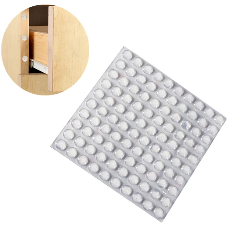 100Pcs Hot Sale Self Adhesive Round Silicone Rubber Bumpers Soft Transparent Black Anti Slip shock absorber Feet Pads Damper