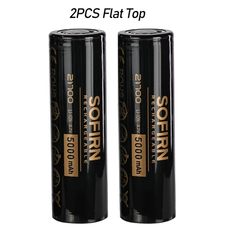 Sofirn 21700 5000 мАч с плоским верхом для аккумуляторов для фонариков