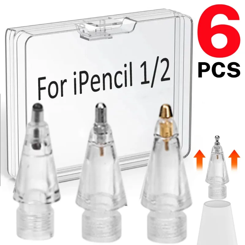Мягкие наконечники 2B для iPad Pro iPencil 1 2 6/4/1 шт. стилус с тонким наконечником сменные