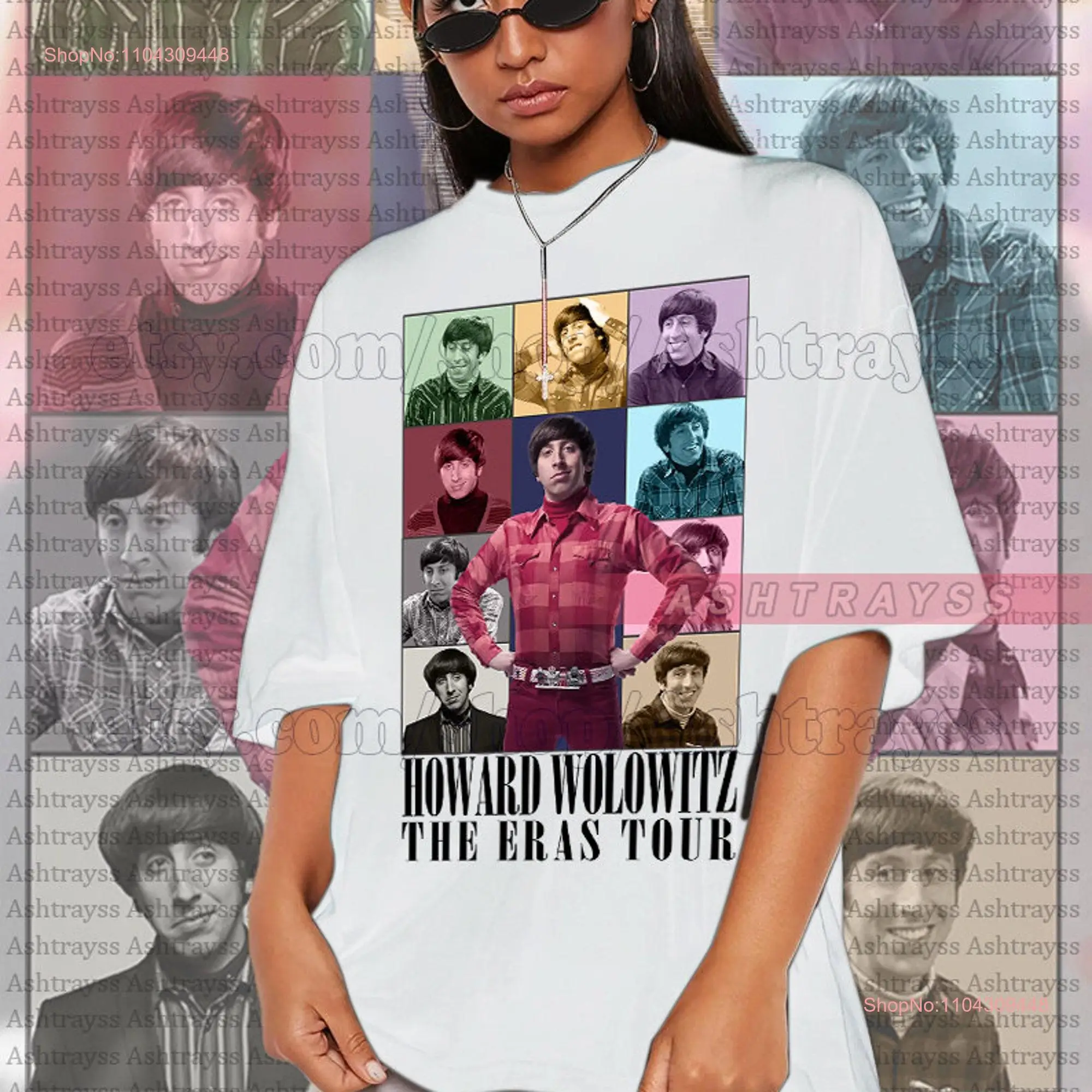 Футболка Howard Wolowitz Simon Helberg The Eras Tour с длинными или короткими рукавами