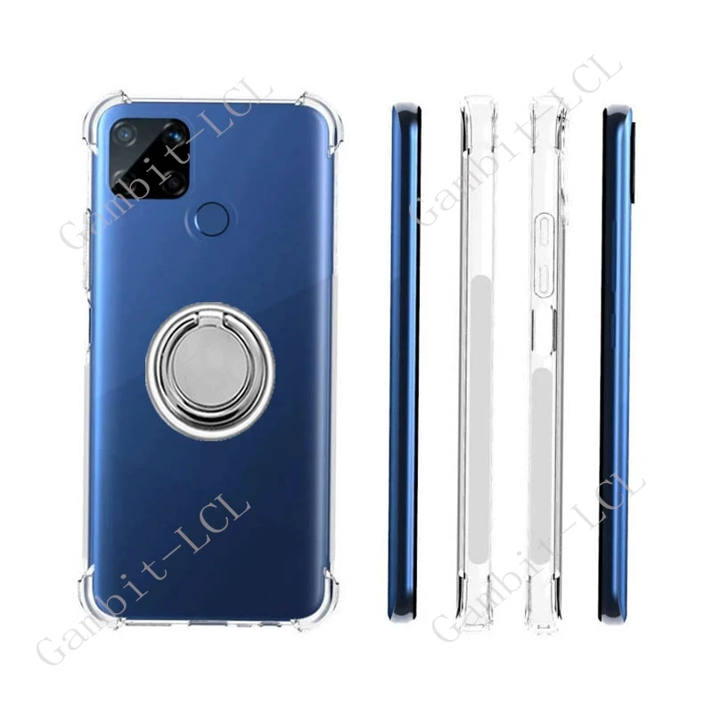 Фото Чехол для Realme C25 Global C12 RMX3193 RMX2185 RMX2189 с кольцом-держателем, мягкий силиконовый чехол из ТПУ для Realme C11 2020 №2