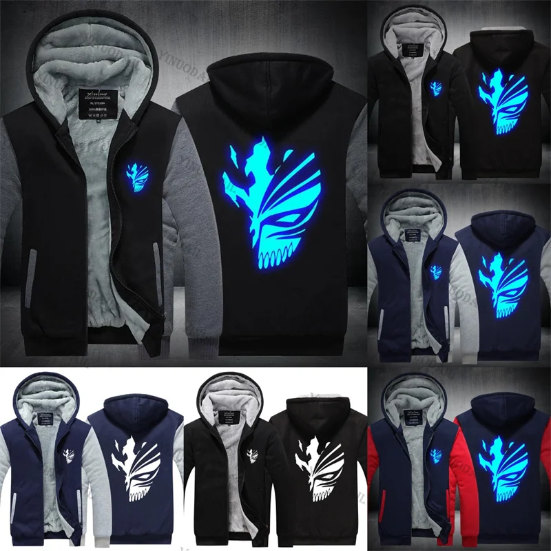 

Inoue Orihime Kurosaki Ichigo BLEACH Thick Hoodie Sweatshirt Luminous Anime Figures Cosplay Costumes Sudaderas Christmas Gift
