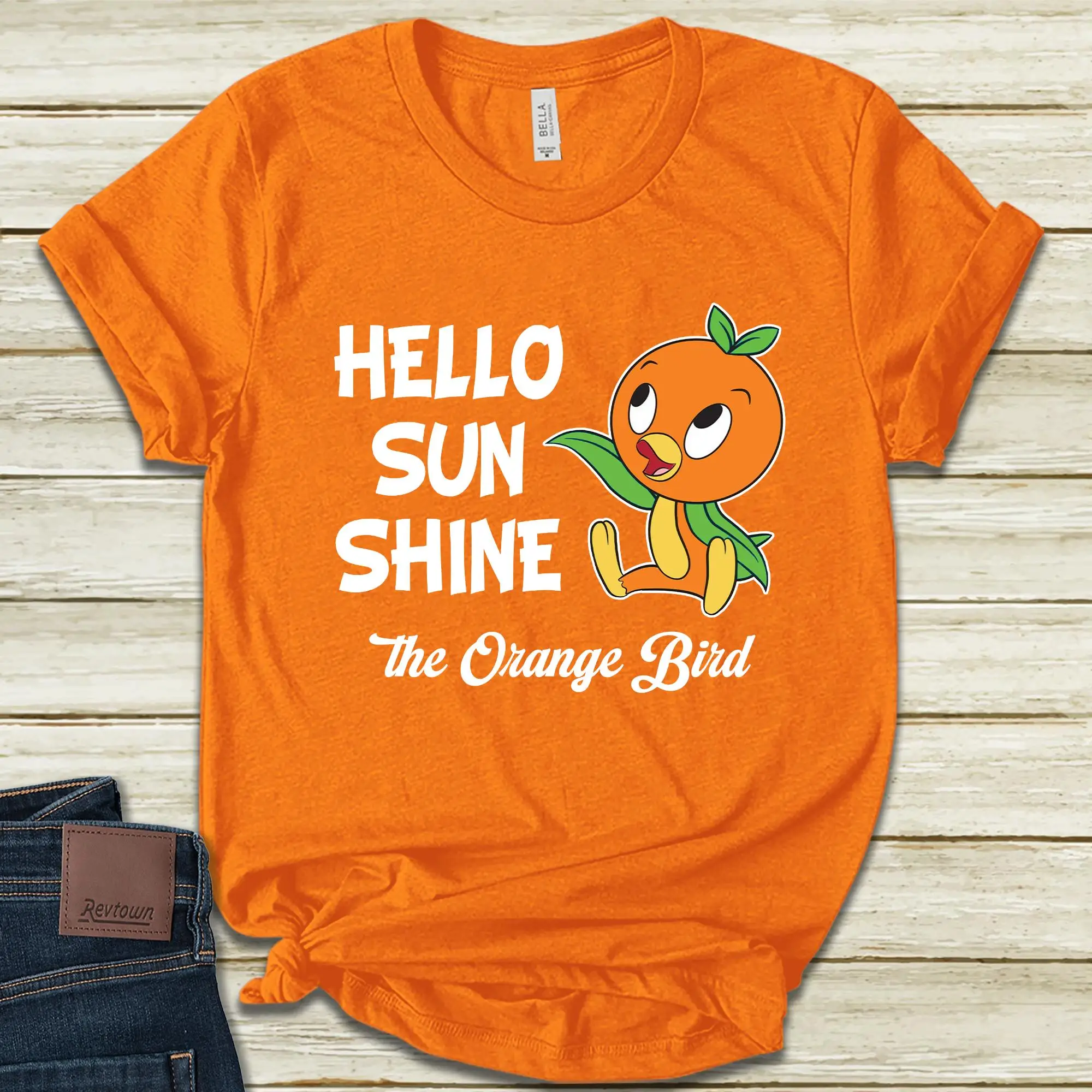 Футболка с оранжевой птицей Hello Sunshine семейные каникулы волшебное королевство