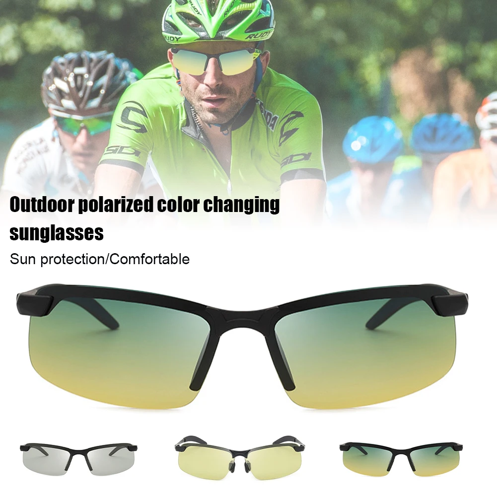 

Photochromic Sunglasses with Polarized Lens UV Protection No Glaring Glasses for Cycling Outdoor Activities