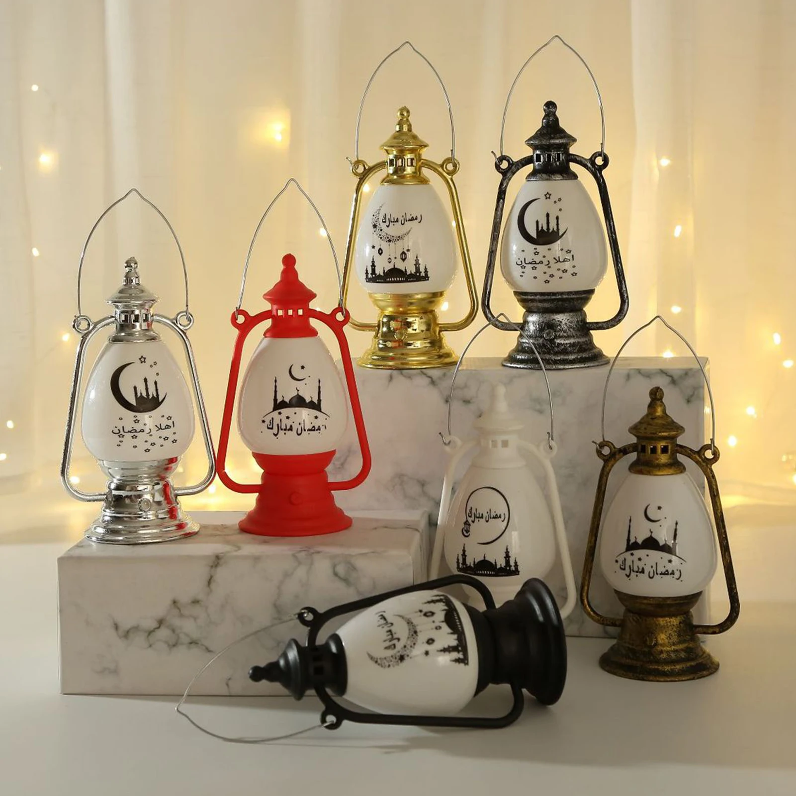

EID MUBARAK светодиодные фонари для дома, фонари пони, масляная лампа, украшение Рамадан, подарки, Ид Аль Адха, Декор