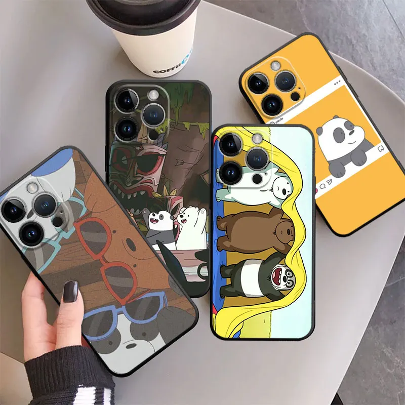 

Soft Silicone Cover Phone Case For iPhone 14 13 12 11 Pro Max 6 6S 7 8 Plus X XS XR 12 13 Mini Shell Cute Christmas We Bare Bear