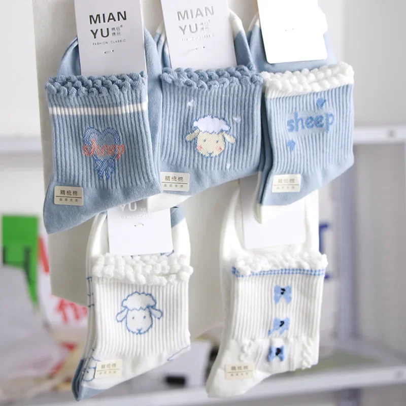 

5 пар/партия, женские носки средней длины