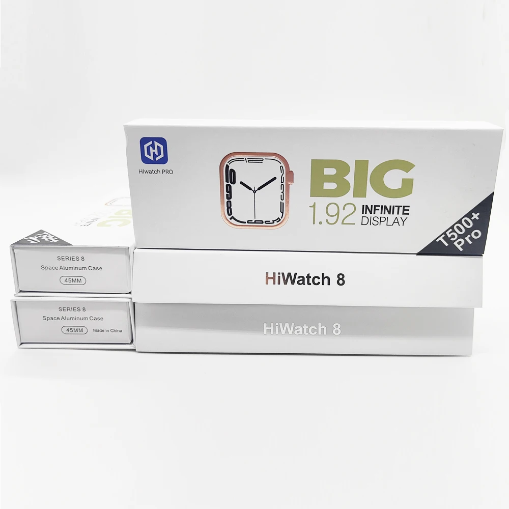 

Hot Selling Series 8 Smart Watch HD Screen Heart Rate Monitoring Health Reminder Wristbands Smartwatch T500+pro For Apple Phone
