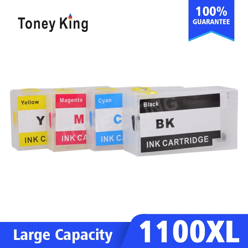 

Toney King 4 Color Empty Ink Cartridge PGI-1100 PGI 1100XL Compatible For Canon Printer MAXIFY MB2010 MB2110 MB2710 PGI-1100XL