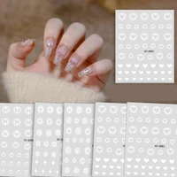 spray free nail stickers flowers nail art adhesive stickers for nails paper paste decals designs diy manicure nail decoration