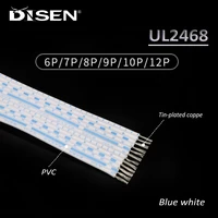 1m ul2468 flat ribbon cable 24awg 26awg copper tinned wire 6p 7p 8p 9p 10p 12p terminal hook up wire wire blue white