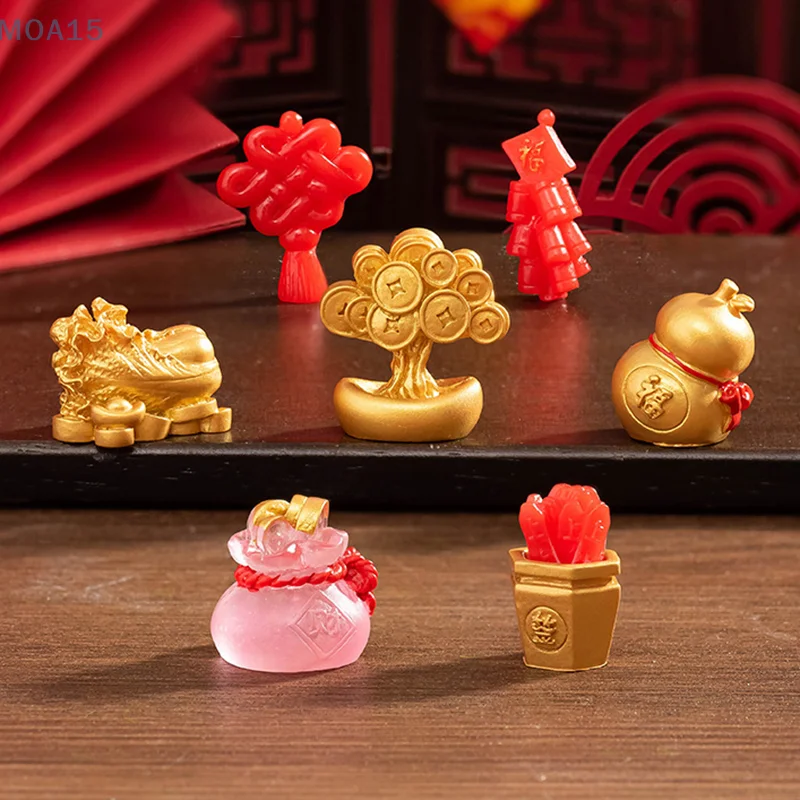 Китайский цитрин деньги дерево Бог фэн-шуй Фа-Цай удача миниатюрный Новогодний