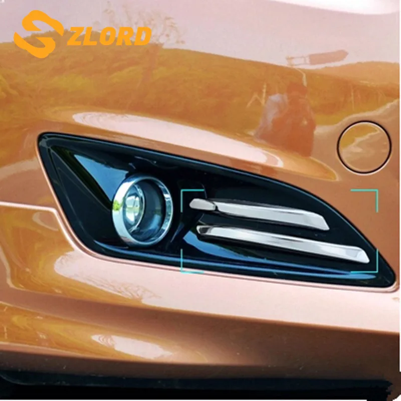 

4Pcs/Set ABS Chrome Front Head Fog Light Fog Lamp Lights Cover Sticker Ford New Fiesta 2014 2015 2016 2017 Accessories