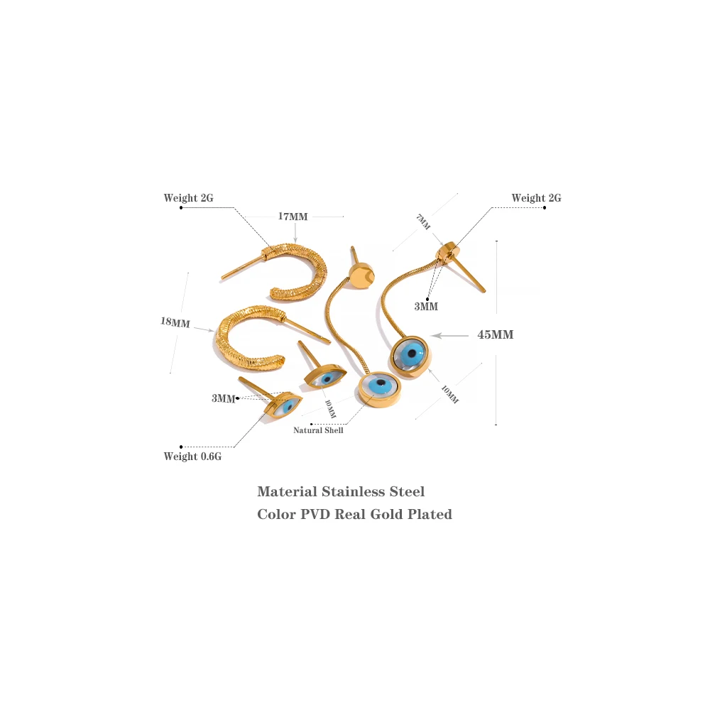 Набор серег женских из нержавеющей стали 2022 |