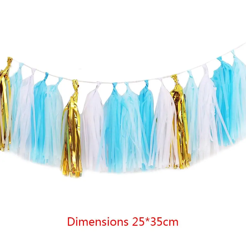 

20pcs Colorful Tassels Banner Copy Paper Wedding Birthday Christmas Party Decoration Paper Tassels DIY Decoration Accessories