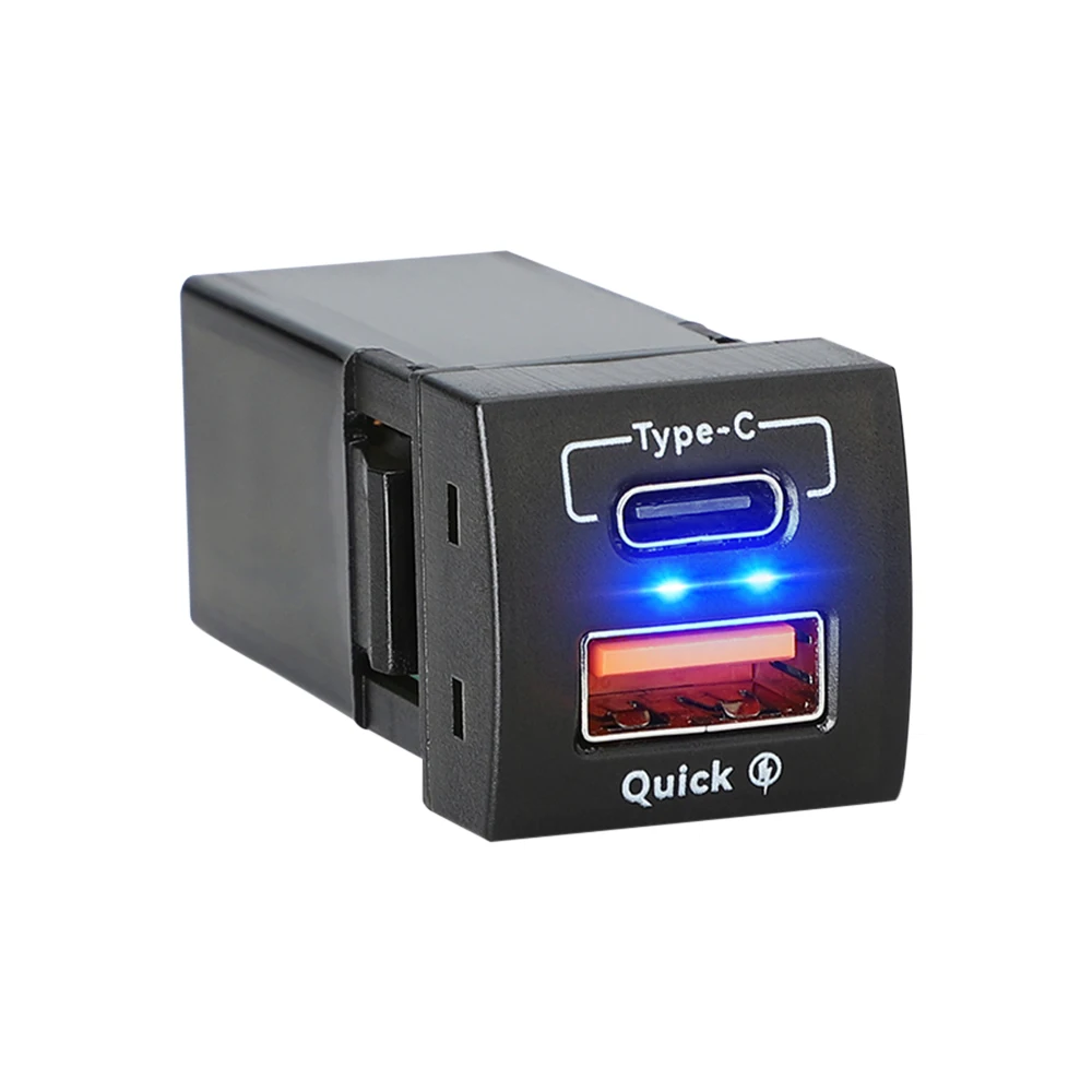 Разъем питания QC3.0 Type-C USB PD 12 В быстрая зарядка для Toyota новинка быстрое зарядное