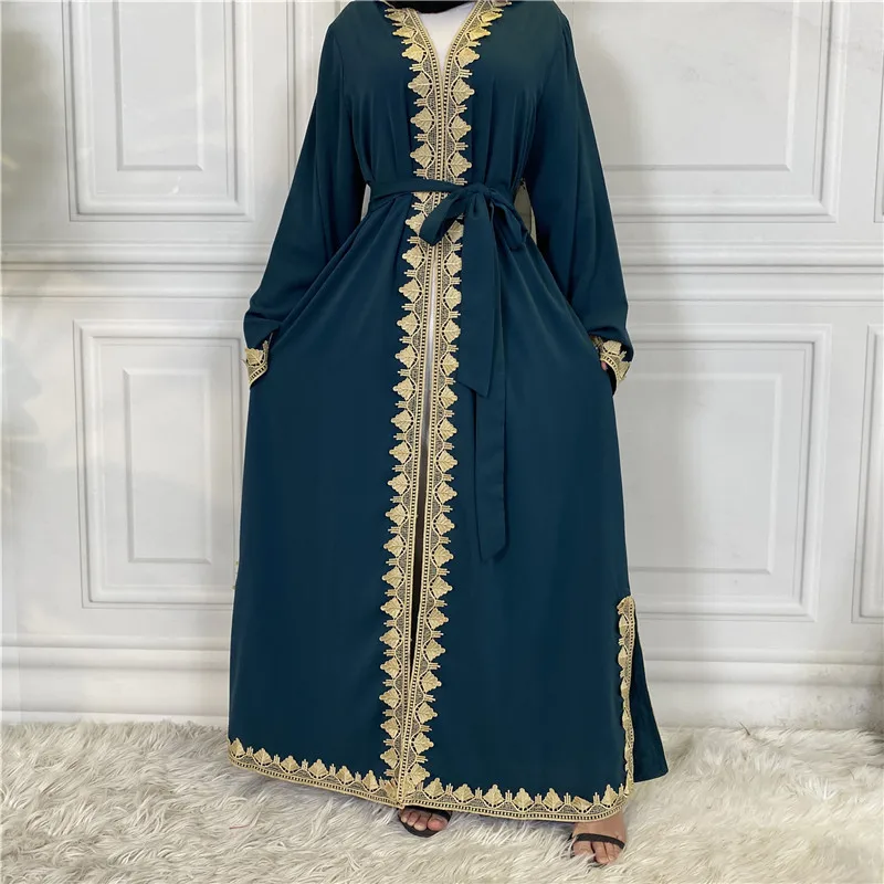 Turkey Kaften Hijab Muslim Prayer Clothes Pure Color Caften Evening Dress Islamic Product Burka Saudi Black  muslim abaya 2023