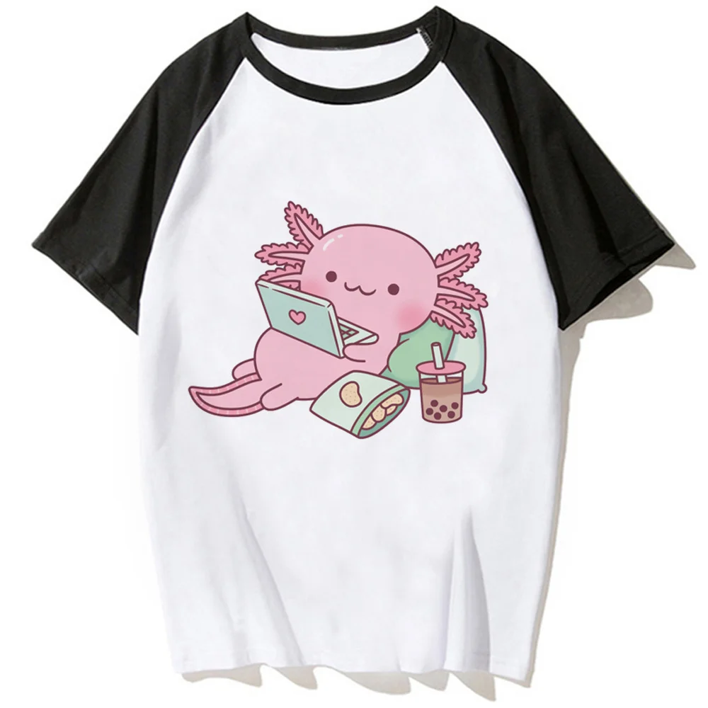 

Футболка Ajolote Axolotl Мужская, забавная уличная одежда, Y2K, японский стиль Харадзюку, y2k