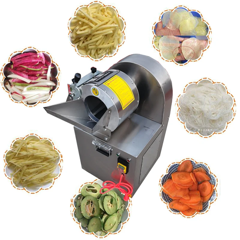 

Electric Vegetable Cutting Machine Commercial Electric Potato Carrot Ginger Vegetable Slicer Shred Machine
