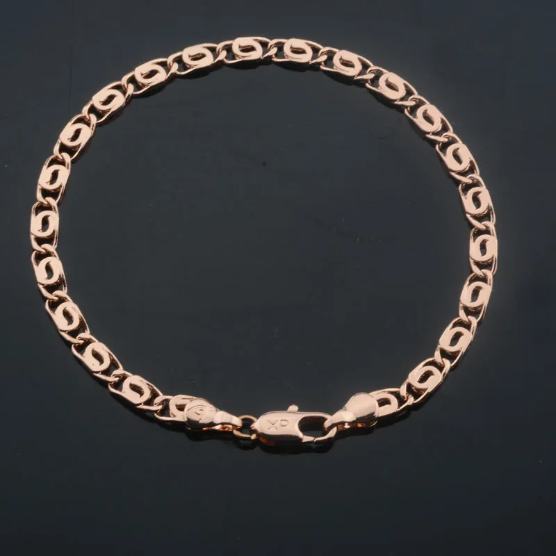 Женский браслет-цепочка из нержавеющей стали 4 мм цвета в ассортименте