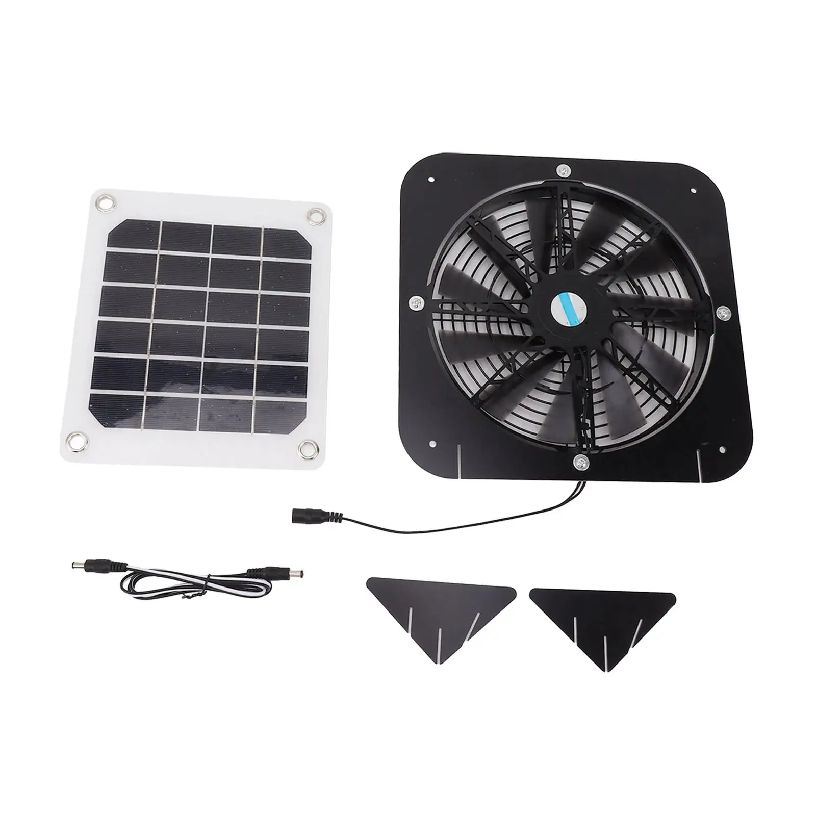 

Ventilation Fans 20W Solar Powered Panel Fan for Pet Dog House Camping Sheds