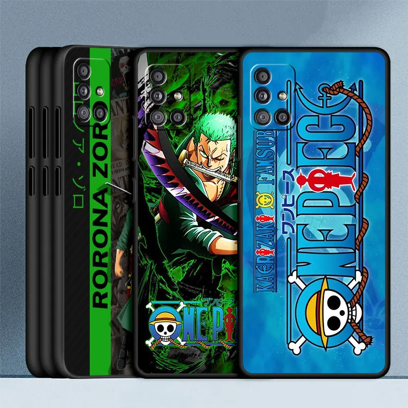 

Zoro Luffy One Piece TPU Case For Samsung Galaxy A52 A53 A34 A22 A32 A54 A51 A50 A12 A13 A14 A21s A23 A71 Silicone Phone Cover