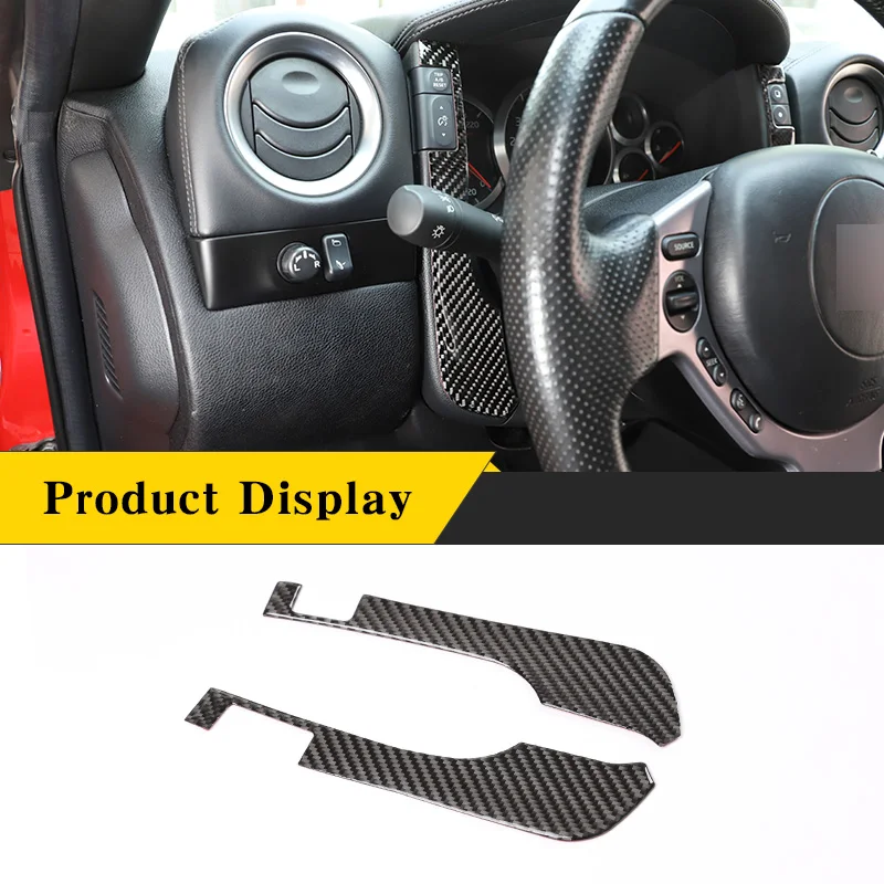 For Nissan GTR R35 2008-2016 Real Carbon Fiber (Soft) Buttons on Both Sides of the Dashboard Panel Car Interior Accessories