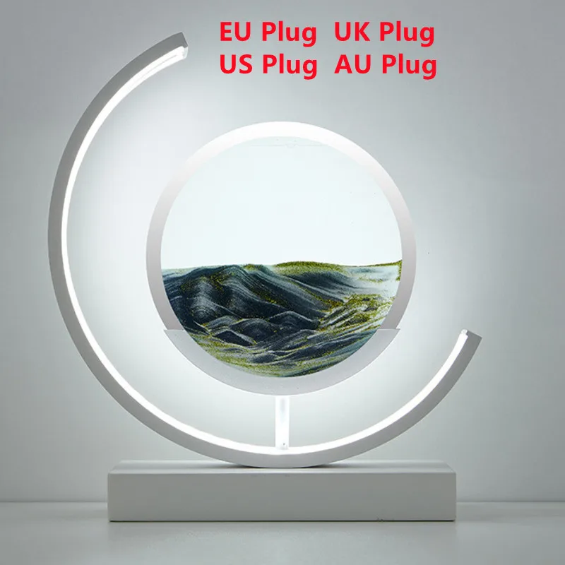 Прикроватная лампа Sandscape движущийся круглый стеклянный Настольный светильник с