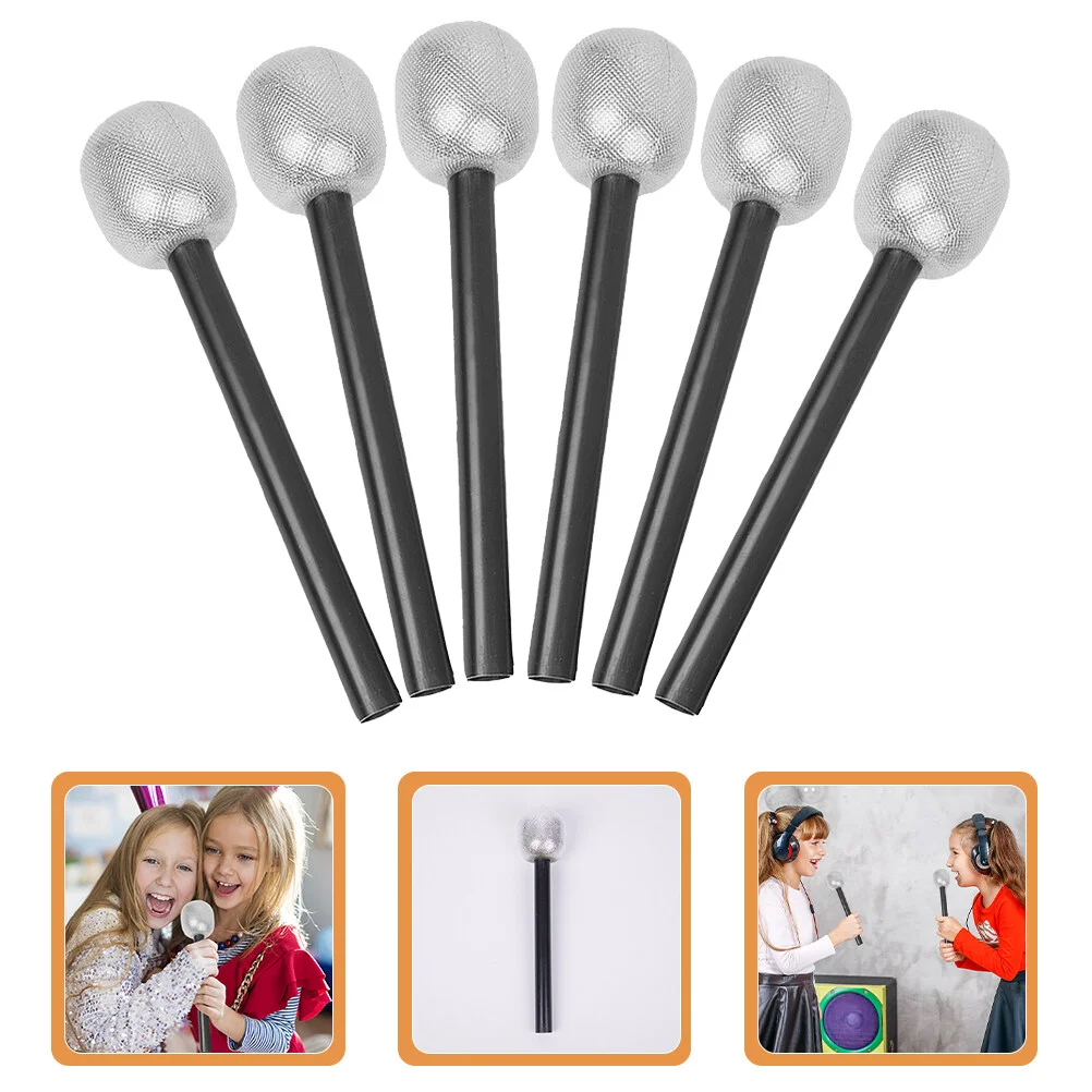 

12 Pcs Performance Props Decorative Party Microphone Proprophone Toy Kids Make Decorative Plastic Model Child Vintage Toys