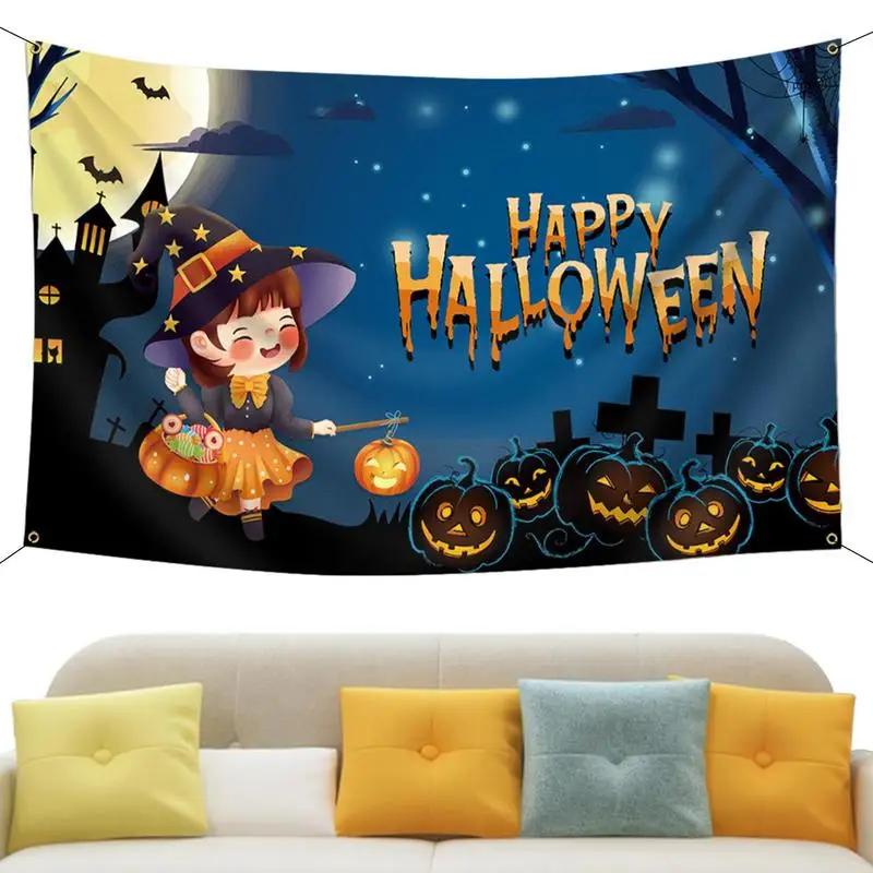 

Halloween Wall Background Party Banner Decor Halloween Selfie Bright And Classic Photography Backdrop Non Fading Halloween Party