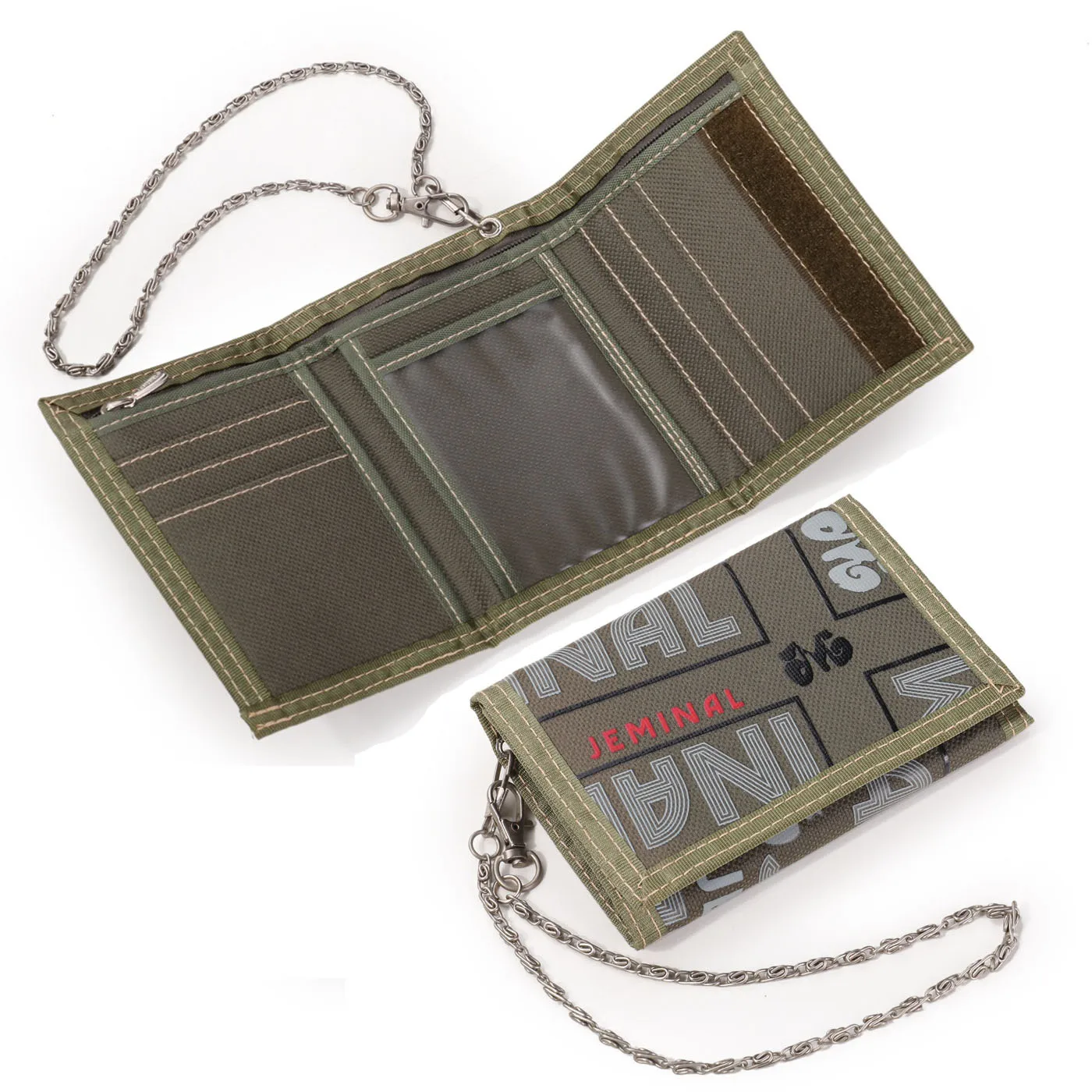 Мужской короткий кошелек с защитой от кражи на цепочке модный Удобный