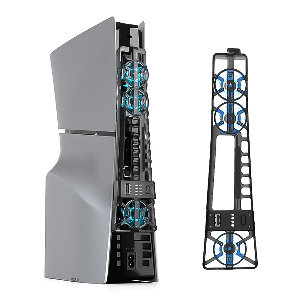 Для PS5 Slim Вентилятор охлаждения USB-кулер 3-уровневый Внешний вентилятор с